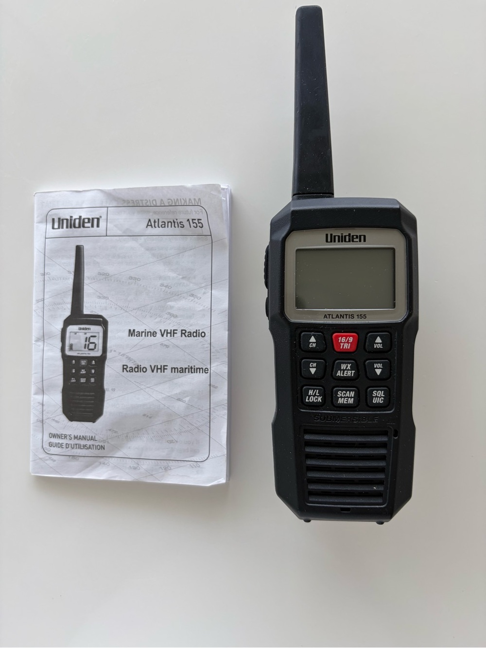 Uniden Atlantis 155 Marine VHF Radio - Black X16